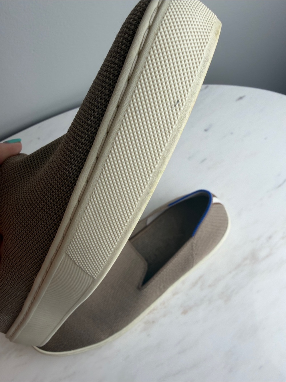 Rothy’s Original Slip-On Sneakers in Latte  Size 8 - Picture 10 of 13